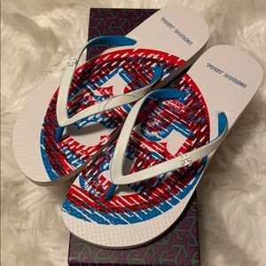 Brand new never worn Tory Burch flip-flops